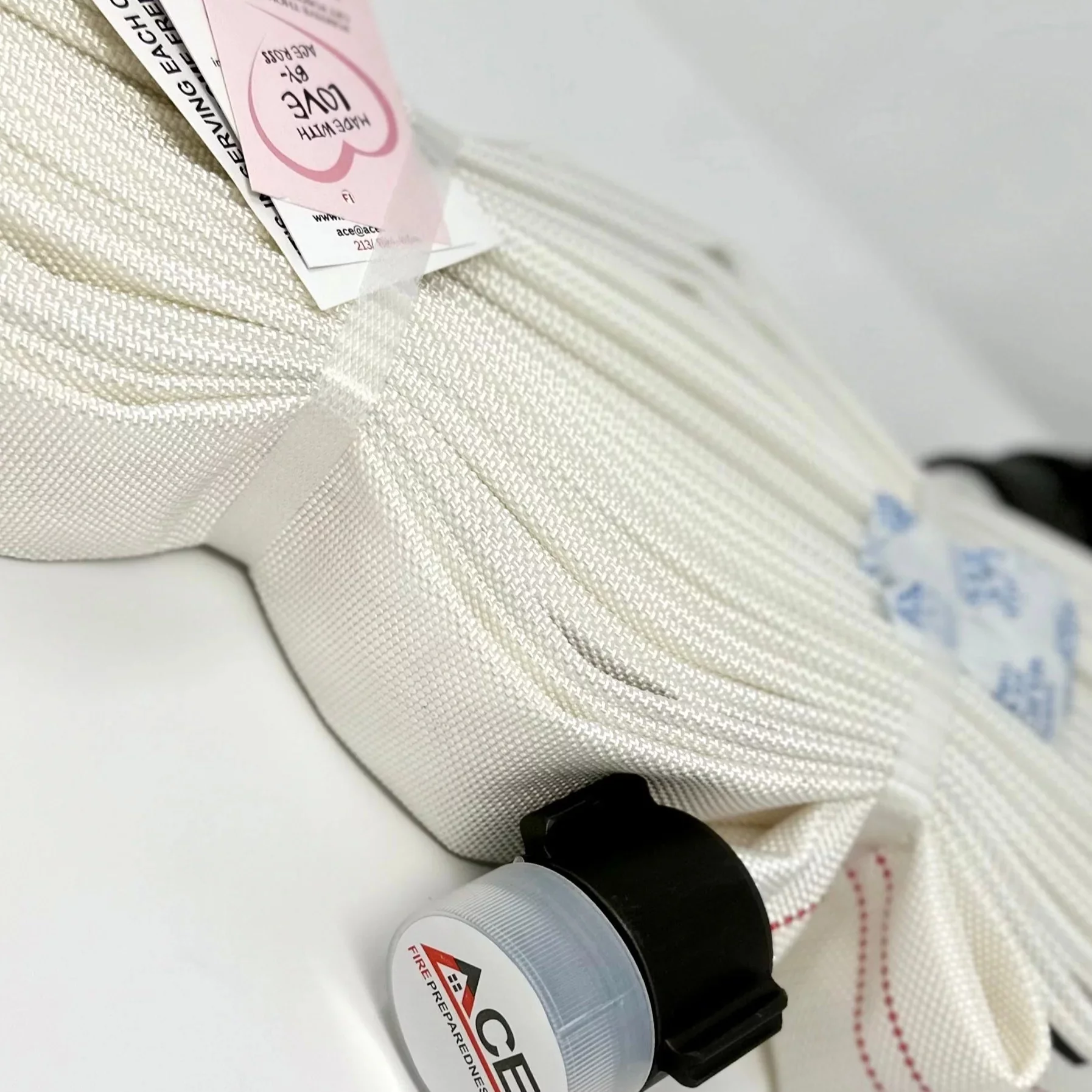 SALE - Fire Cabinet Hose 75' x 1.5 (4 pack), Folded, Pyro-lite Aluminum Couplings, TPU Lining (dated Jan 2023)FM Approved