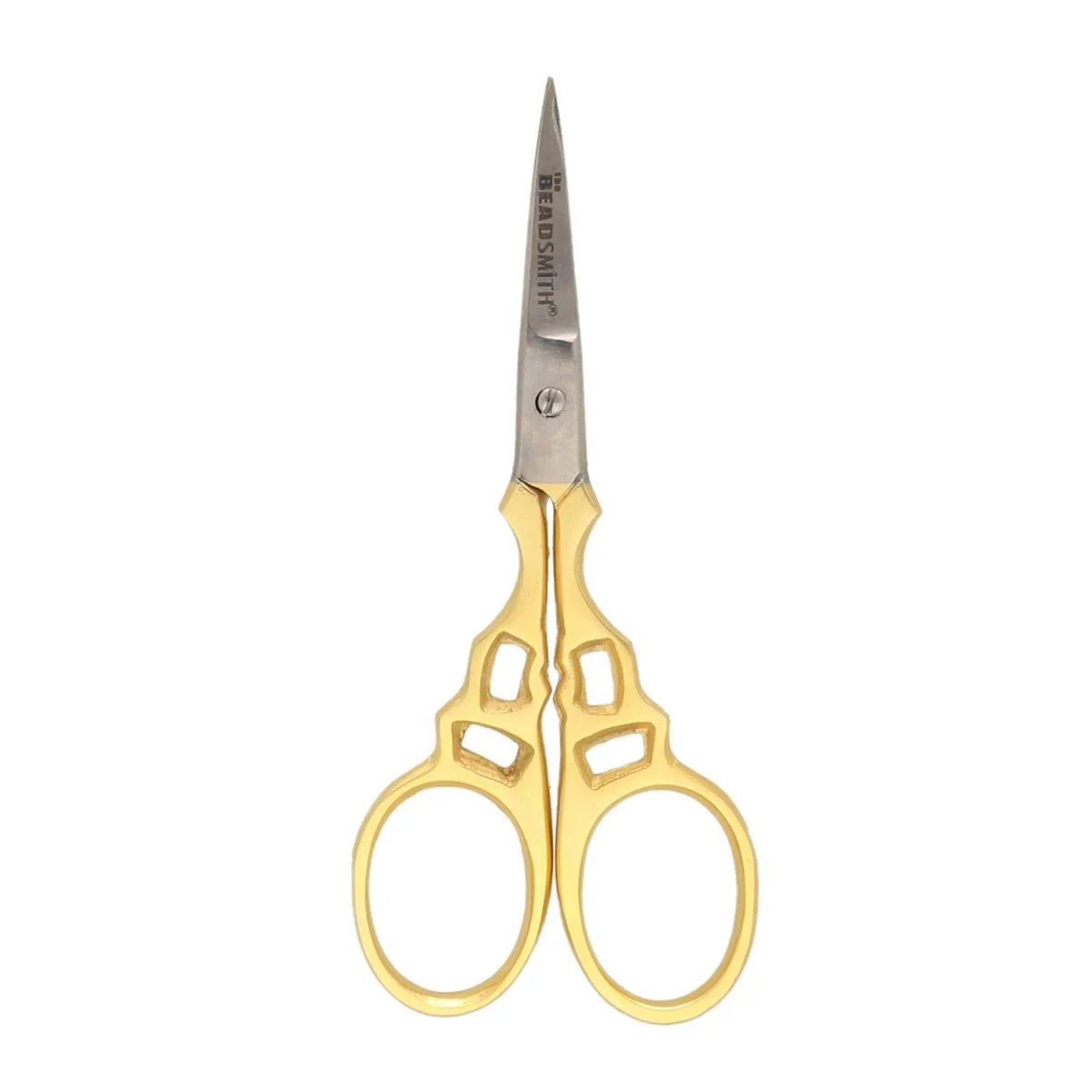 The Beadsmith Mini Scissors – 3.5 Inches Long – Compact Size – Precision Tips for Tight Spaces – Use for Threads, Textiles, Yarn, Cards, Art, Crafting, Needlework, Embroidery & Sewing