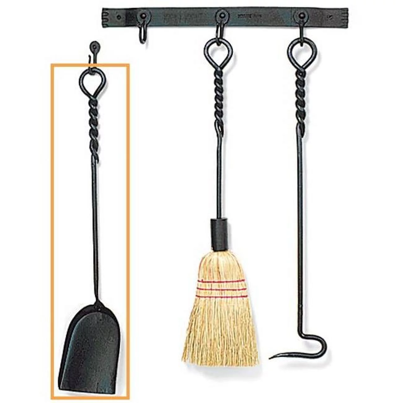 Mini Rope Design Shovel - 18 Inch - Powder Coated Black