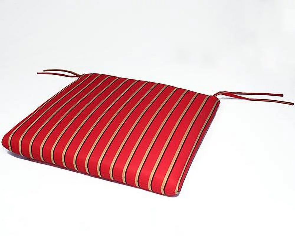Set Of 4 20W X 18Dx 2H Sunbrella Outdoor Waterfall Style SEAT PAD Cushion In Harwood Crimson Made In