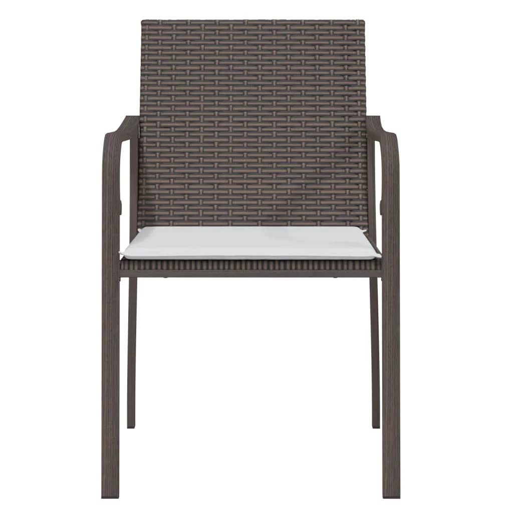 Tomshoo Patio Chairs with Cushions 2 pcs Brown 22