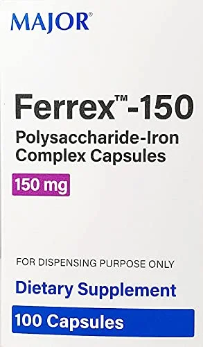 Major Ferrex-150 Polysaccharide-iron Complex Capsules 10 X 10 by MAJOR PHARM (PGN)