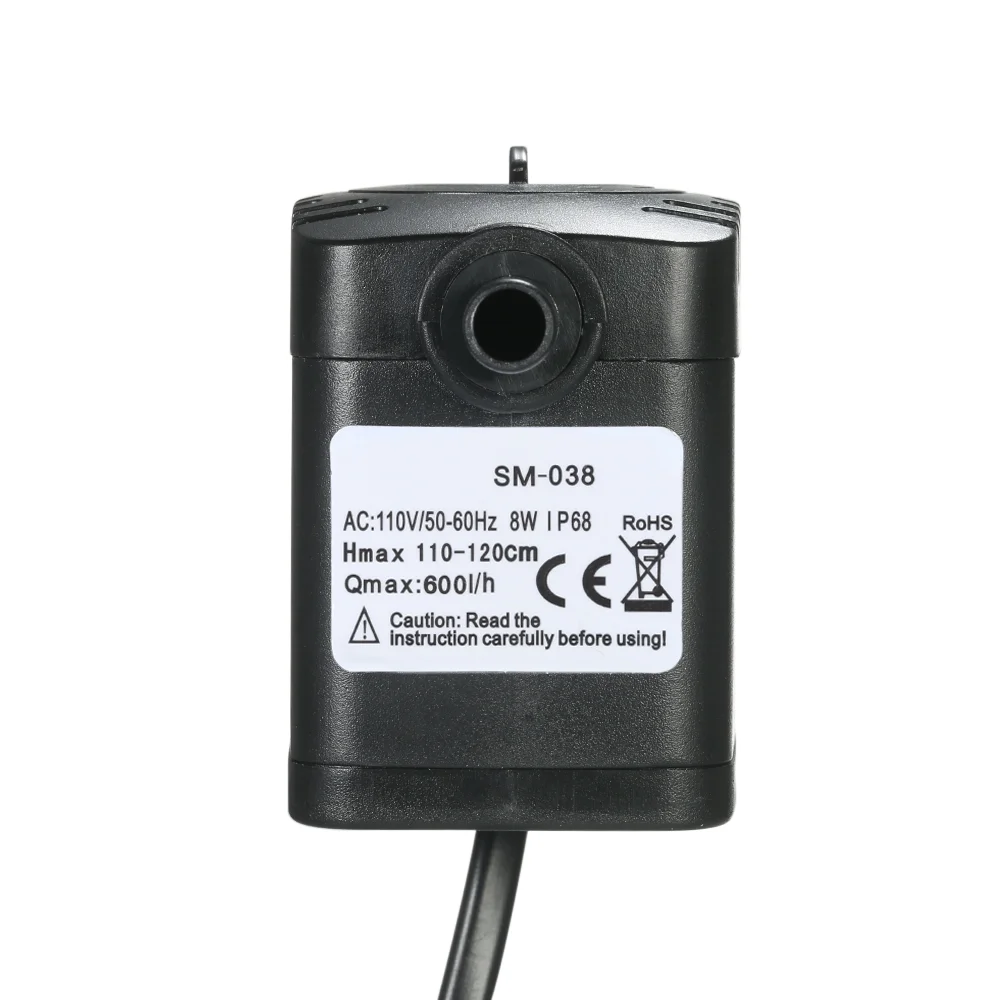 Fountains Pump,Submersible Water Pump Pond Water And 8w Submersible Water 600l/h 8w Submersible With 2 Nozzles Water And With And With 2 Mewmewcat Pump Table Pond Iuppa