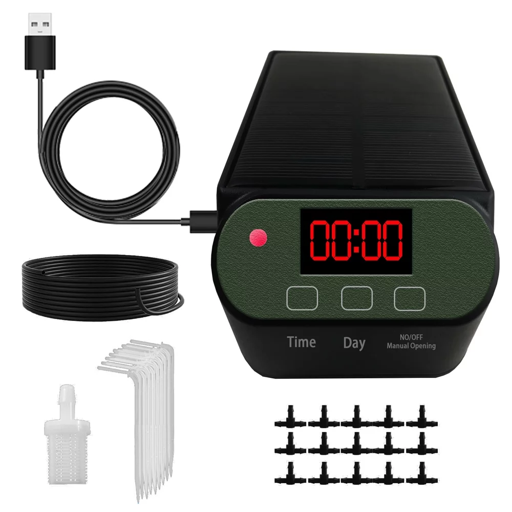 moobody Irrigation Controller,Screen Device Auto Water Timer Solarpowered Water Plant Lcd Dsfen Auto Huiop Eryue