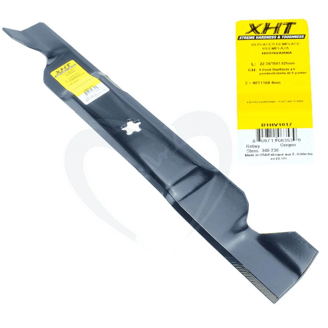 Sunbelt B1HV1017 22-7/8-Inch XHT Lawn Mower Blade fits 46-Inch Decks, 1 Blade