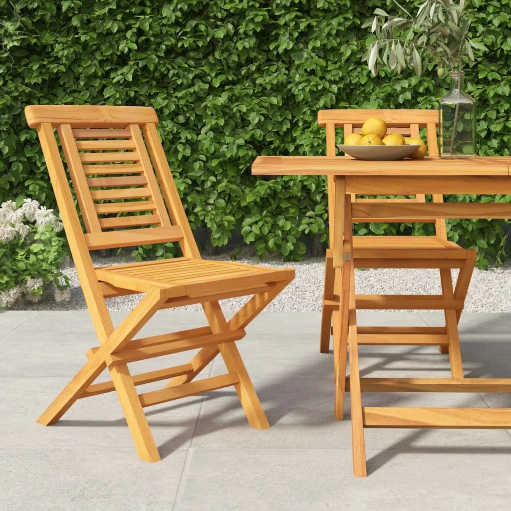 OWSOO Garden ChairSolid Teak Wood, Foldable Function, Comfortable Backrest