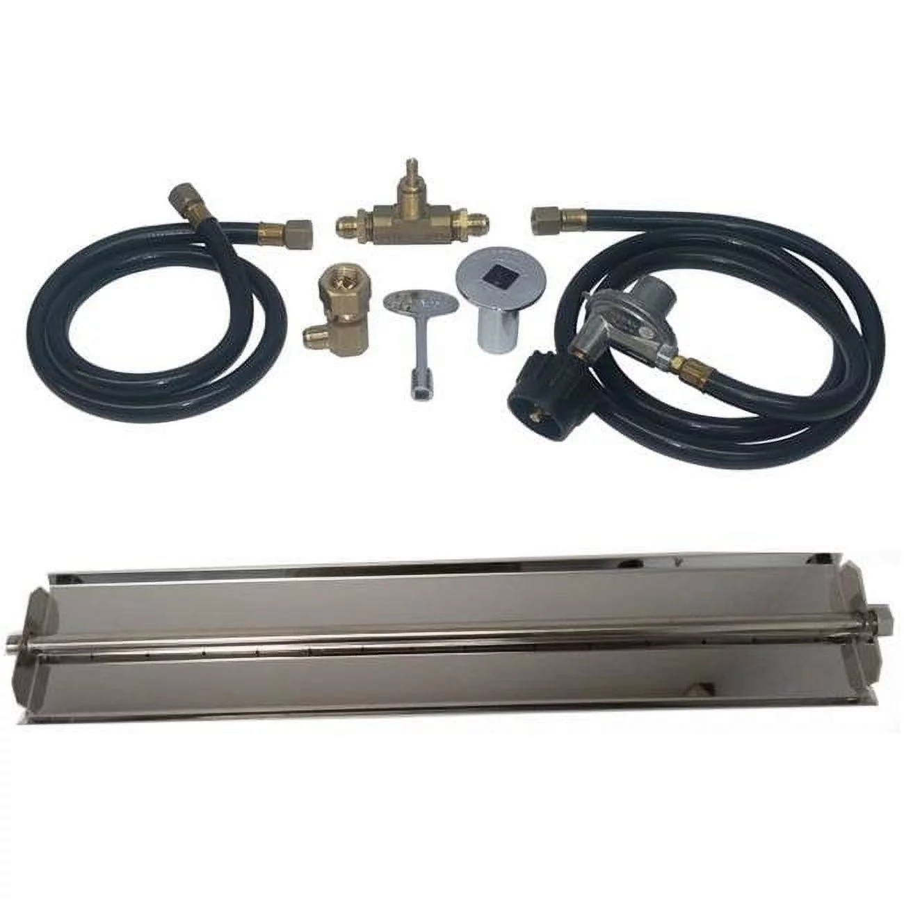 24 in. Stainless Steel Linear Burner Pan Kit - Liquid Propane