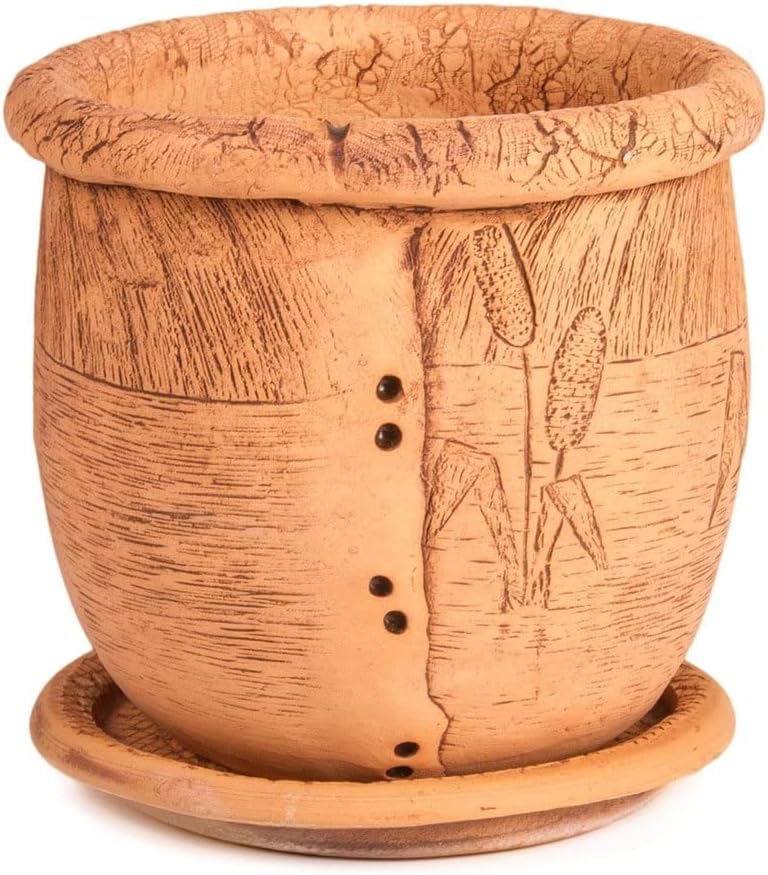 Flower Pot Planter Sunset Frogs 5.9