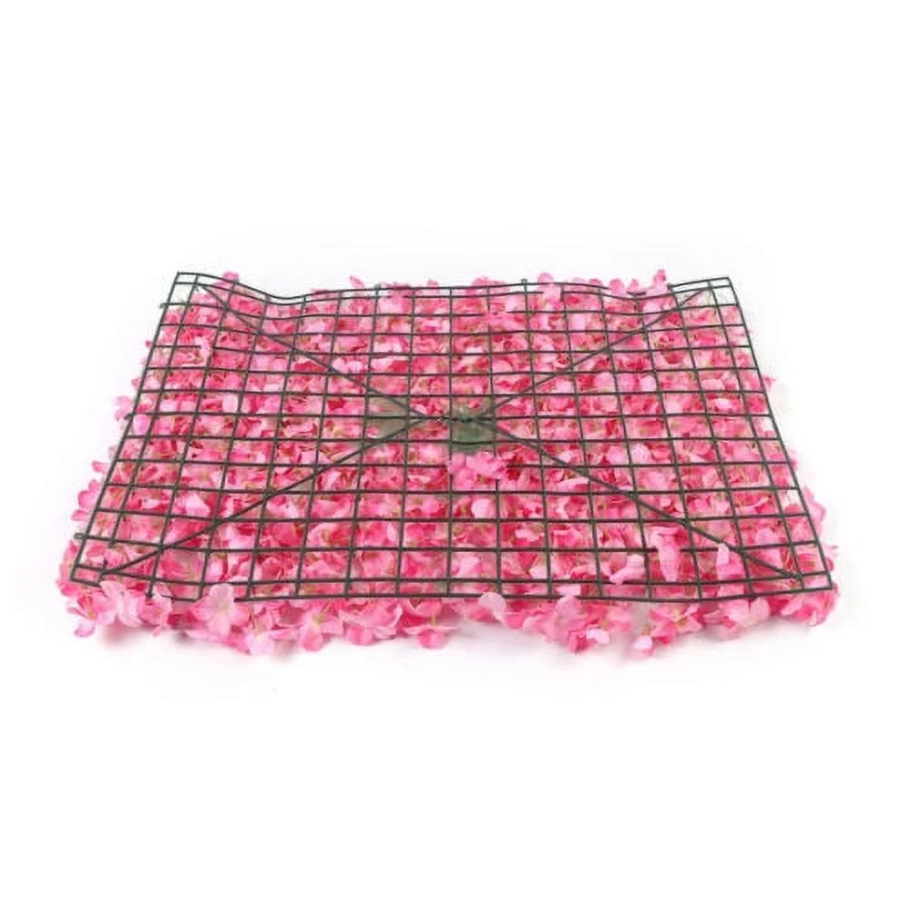 10x Artificial Silk Fabric Flower Wall Panel Wedding Party Backdrop Decor Garden