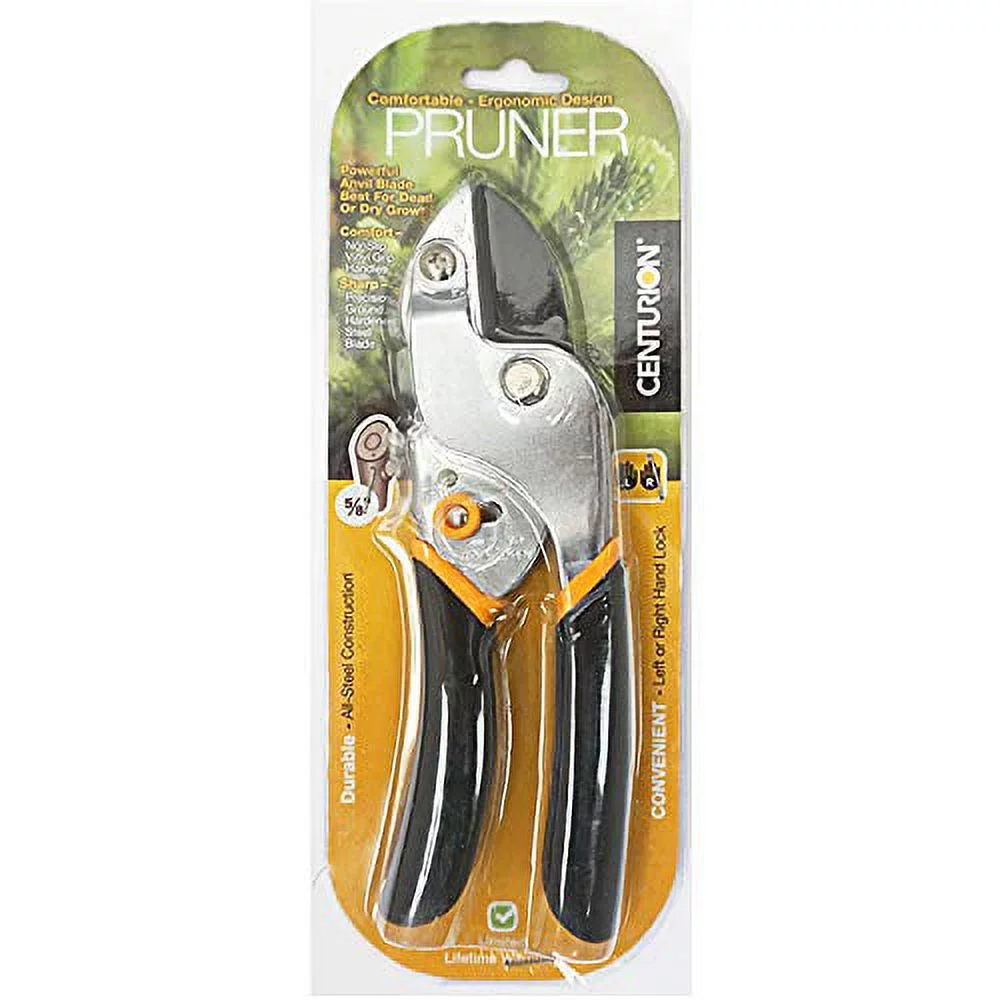 193  Steel Blade Anvil Pruner, Non-Stick Rust-Resistant Coating Blade
