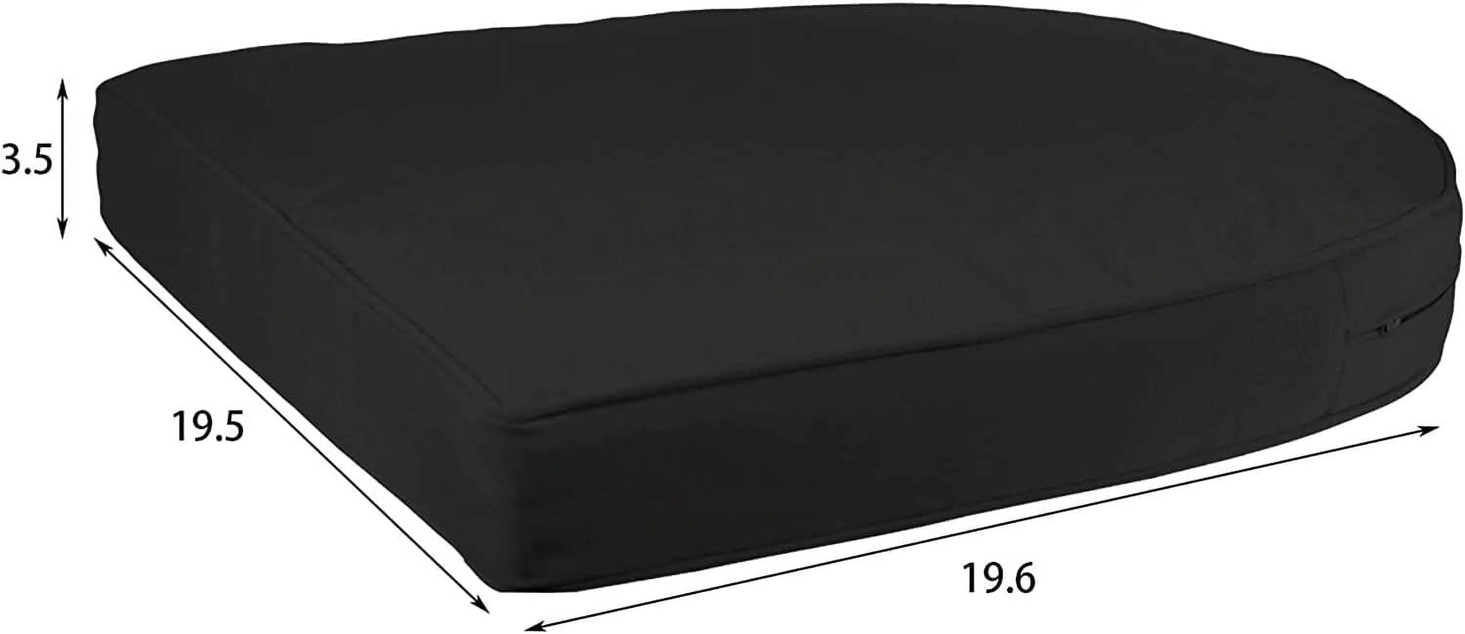 Wicker Chair With Cushion, Set Of 2, Black