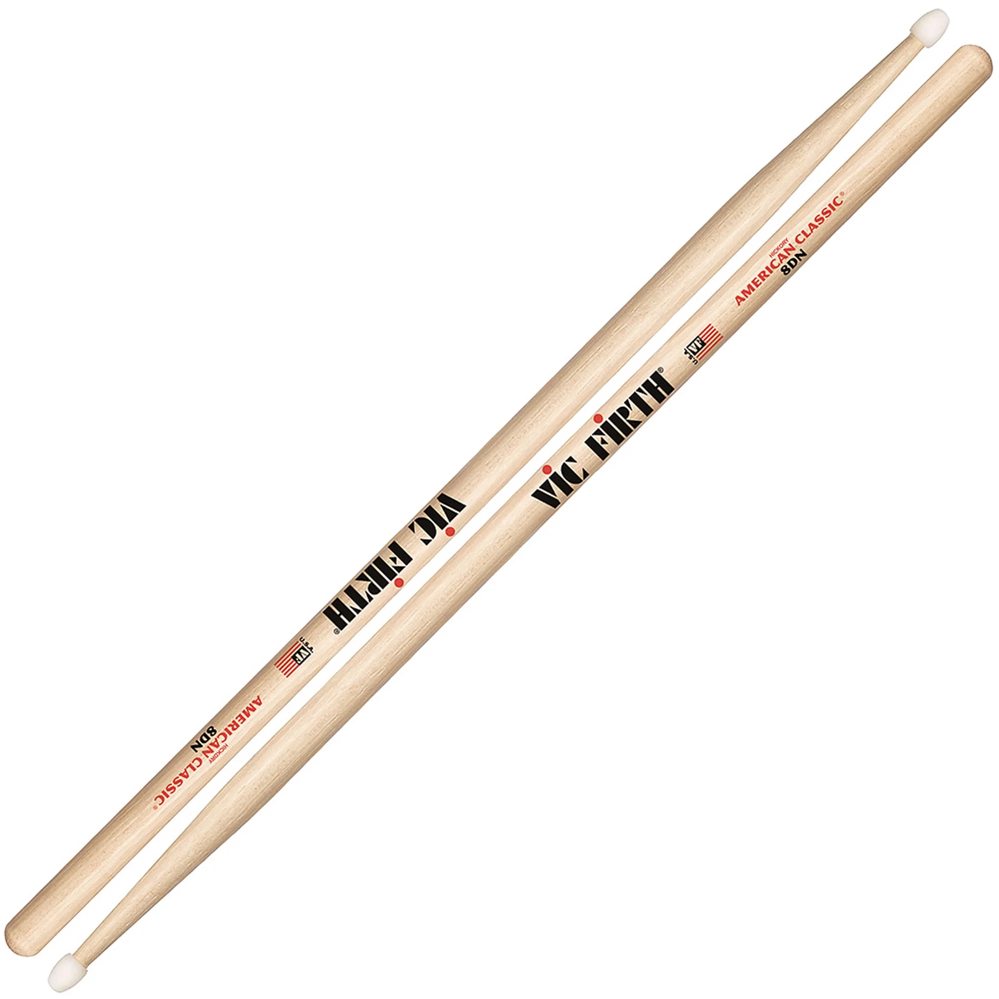 Vic Firth 8DN American Classic Nylon Tip 8D Drumsticks