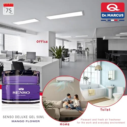 Senso Deluxe Gel Air Freshener Odor Neutralizer For Home, Car, Much More, Mango Flower