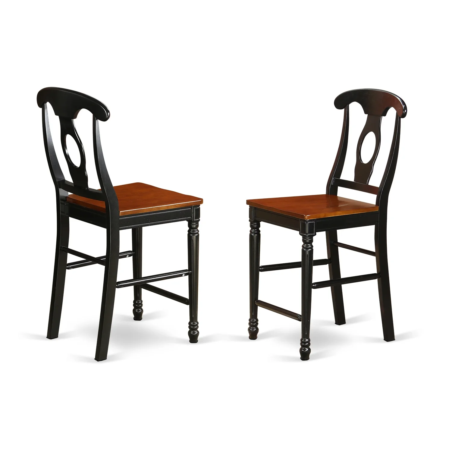 East West Furniture Trenton 5-piece Counter Height Dining Set in Black/Cherry
