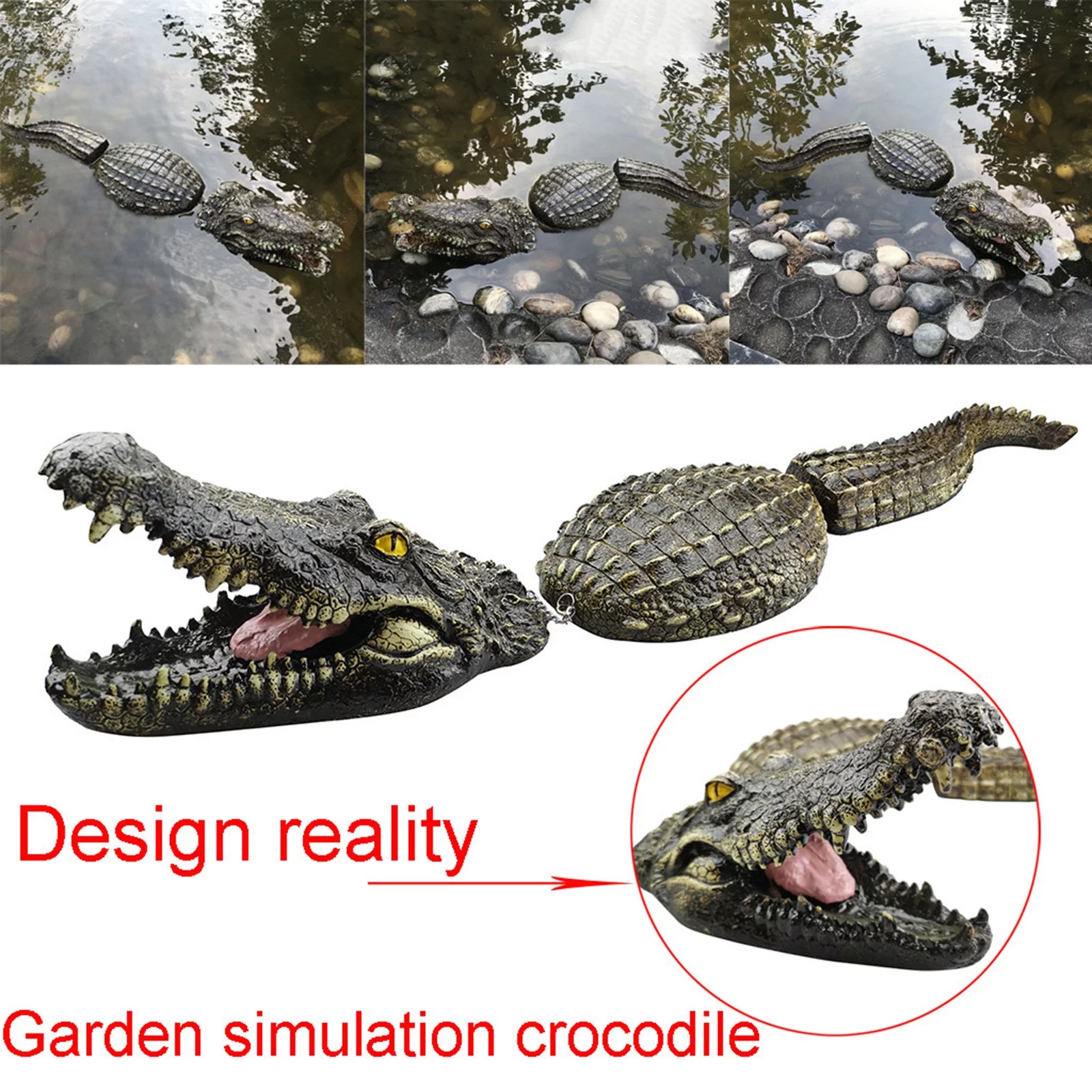 Goos Floating Garden e Art Control Water e Decor Crocodil Pond for Decoration & Hangs