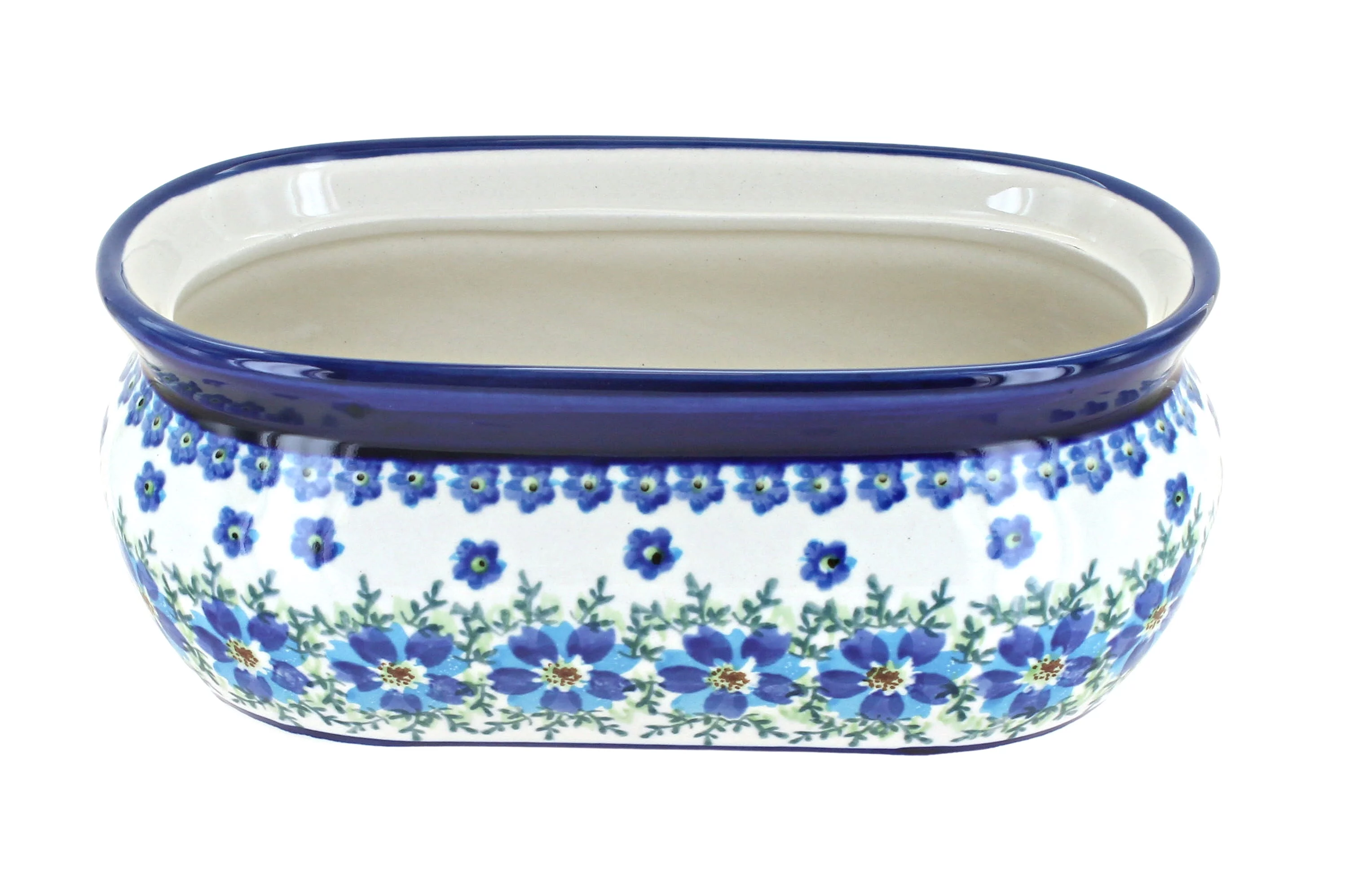 Blue Rose Polish Pottery Kalina Small Planter