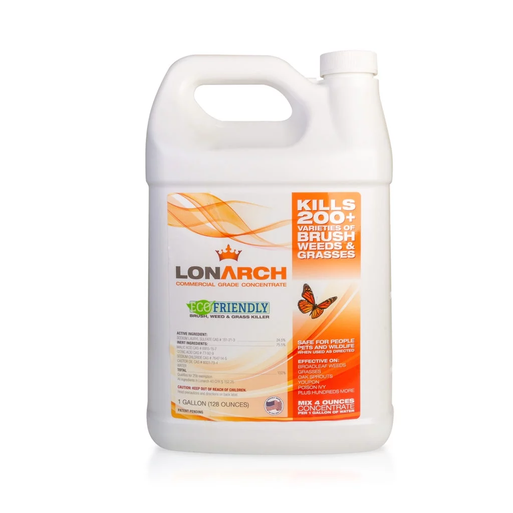 Lonarch Weed & Grass Killer (1 Gallon Concentrate) Eco-Friendly Solution - Safe for Pets, People, and Wildlife