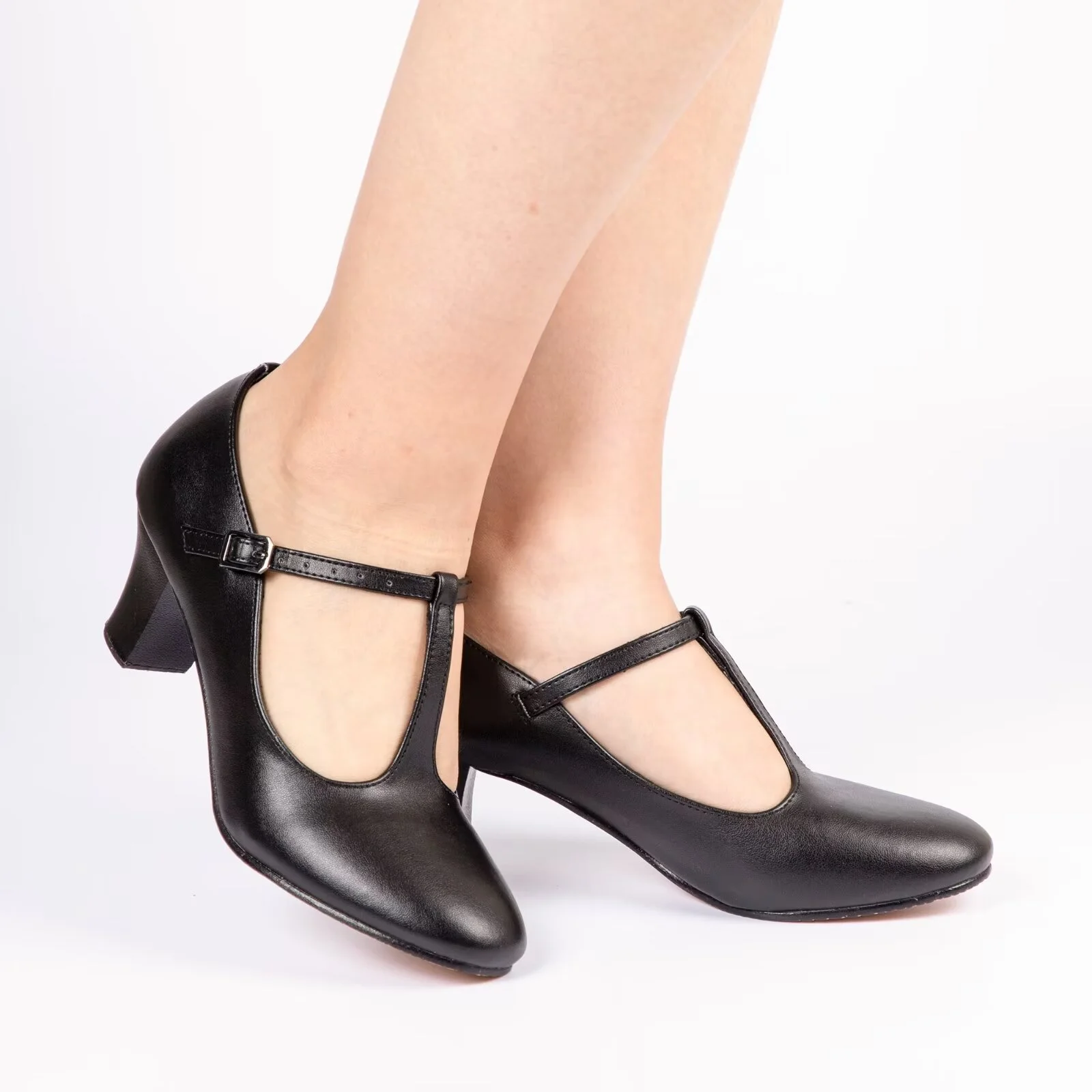Dynadans Character Shoes for Women T-Strap Salsa Dance Heels Theater Performance Shoes