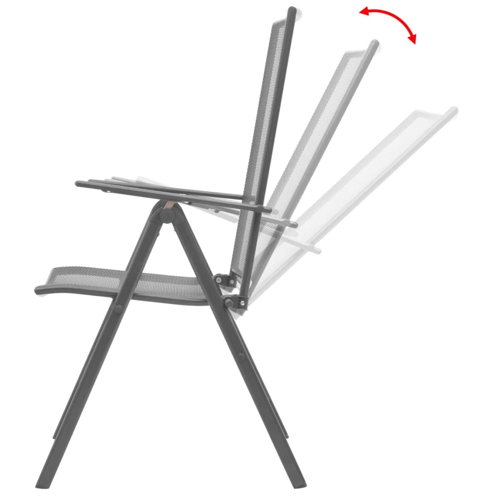 Suzicca Stackable Patio Chairs 2 pcs Steel Gray