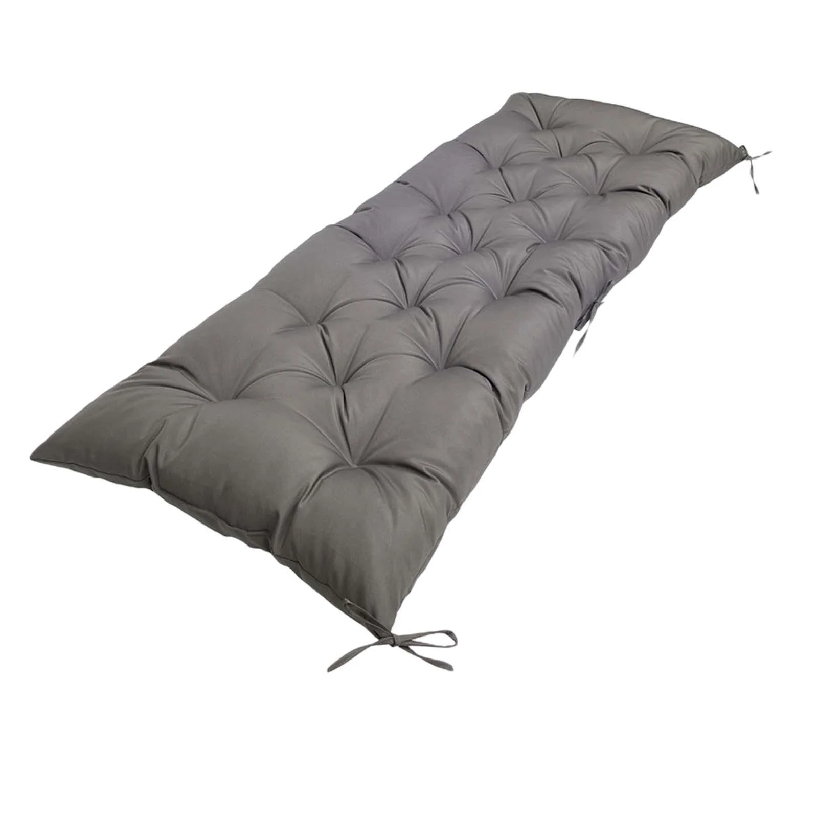 Gazechimp Garden Bench Pad with Ties for Wicker Settee Porch Rockers Outdoor Furniture Dark Gray