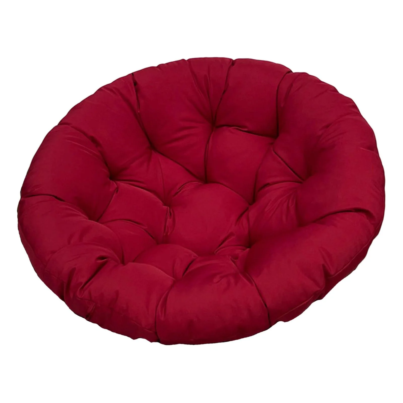 kesoto Hanging Basket Chair Cushion Floor Cushion Swing Chair Cushion Washable Durable Round Window Pad Seat Cushion for Living Room Dark Red