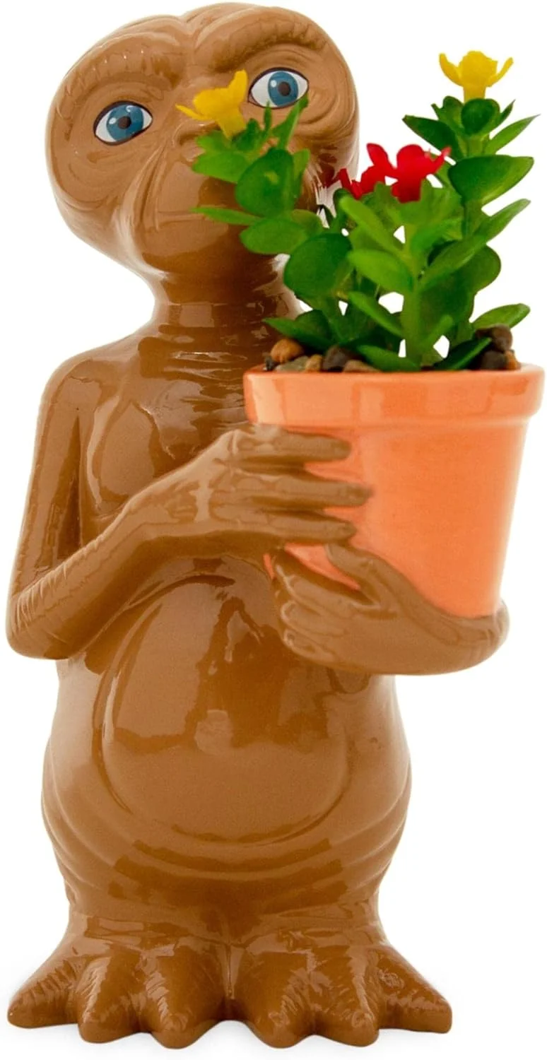 The Extra-Terrestrial 7-Inch Ceramic Planter With Artificial Succulent
