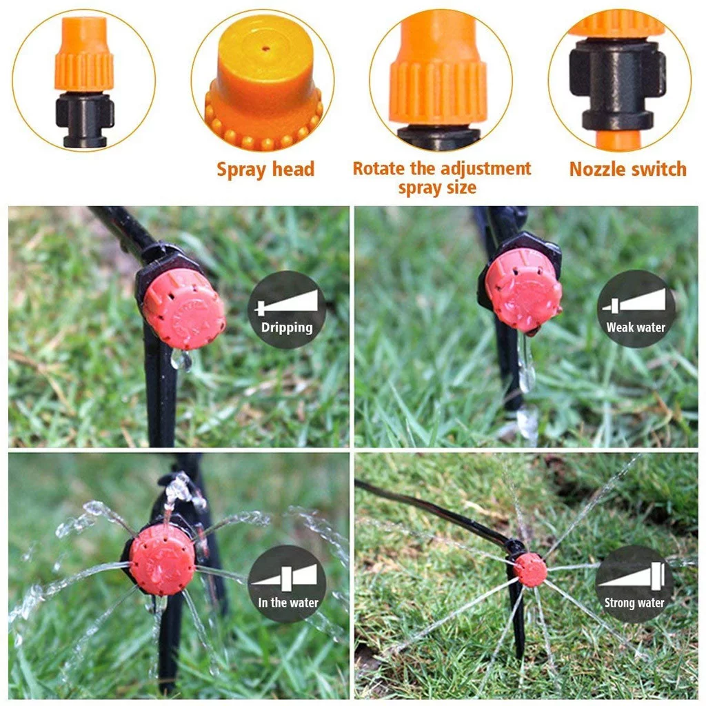 ZiSUGP Irrigation System Kit Kit Garden Timer Tubing Hose Watering Kits 5/8 Male Hose