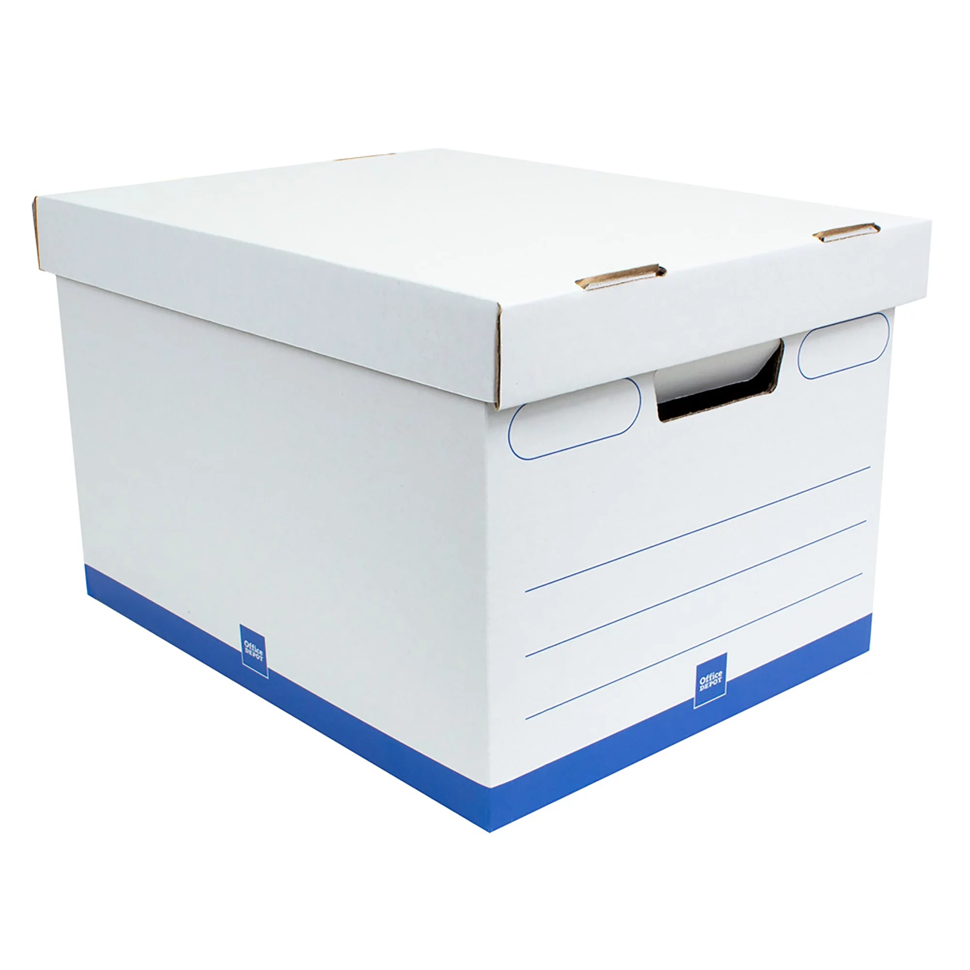 Office Depot® Brand Medium Quick Set Up Corrugated Medium-Duty Storage Boxes With Lift-Off Lids And Built-In Handles, Letter/Legal Size, 15