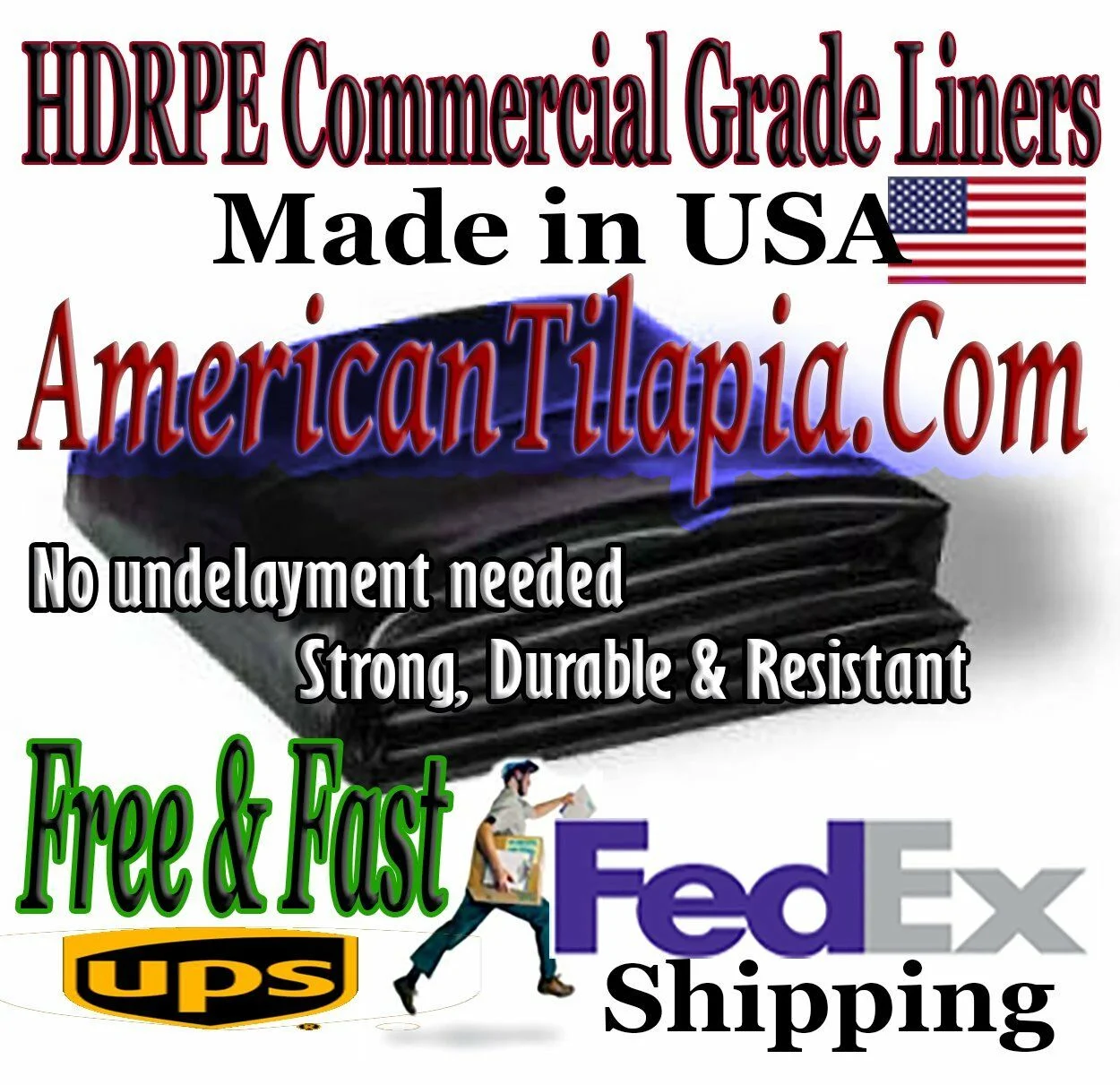 Pond liner 15x25, Spring sale! Best fiber, Any size Free Shipping! 40+year, HDRPE