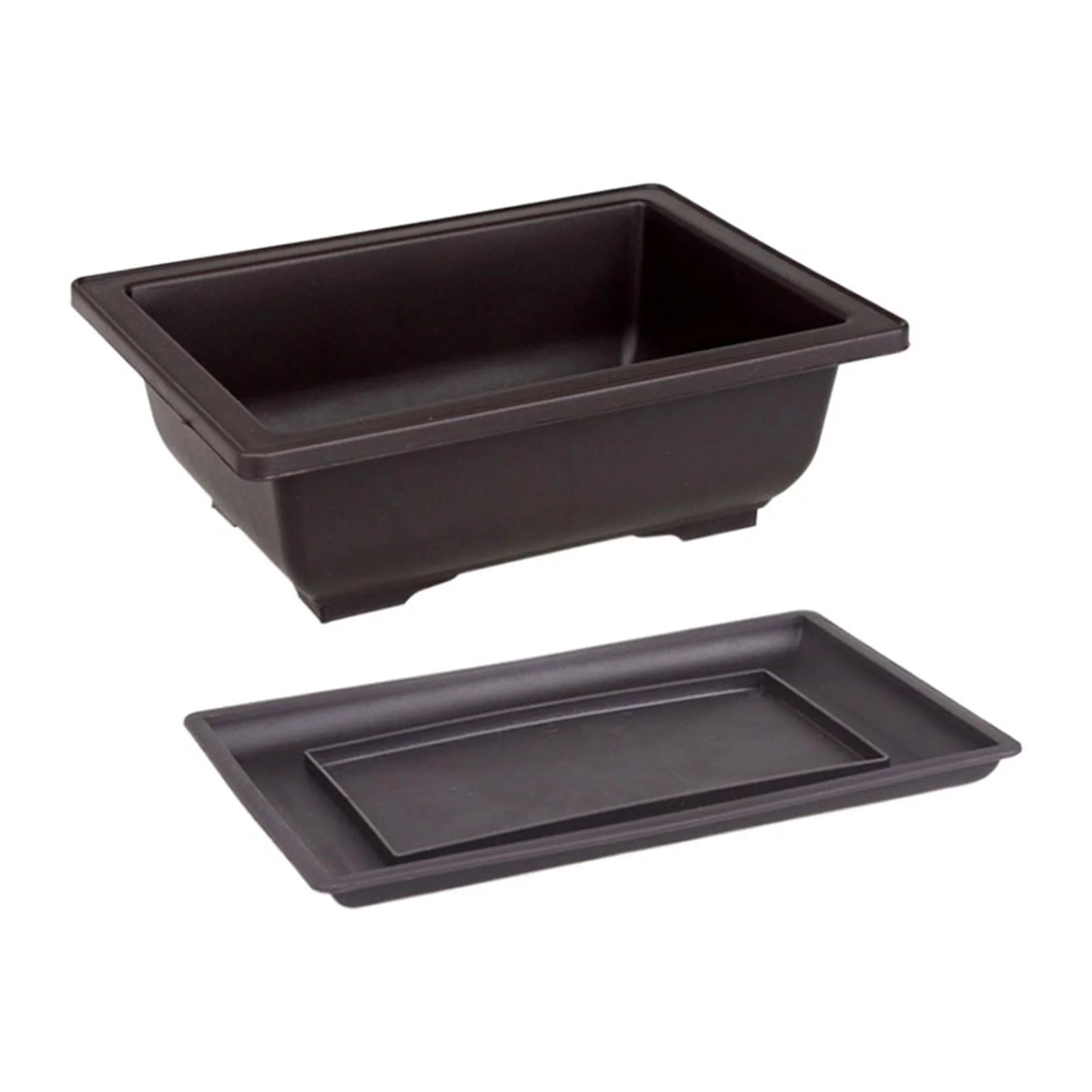 Training Pots with Tray Portable Convenient Modern Plant Pots with Drainage Hole Rectangle L
