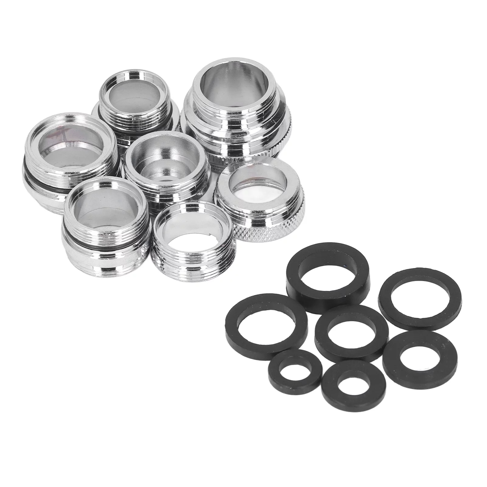 Uadme 7Set Faucet Adapter Kit Aerator Adapter Male Female Kitchen Sink Faucet Adapter to Garden Hose for Garden Hose Kitchen Sink