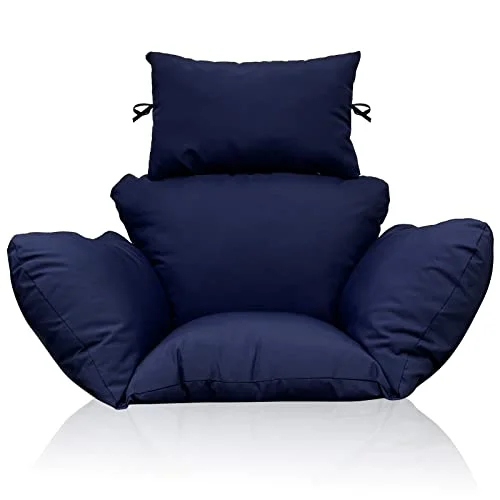 Egg Swing Chair Cushion Hanging Egg Chair Cushion Swing Hanging Basket Seat Cushion Indoor/Outdoor Rocking Chair Cushion Blue 16