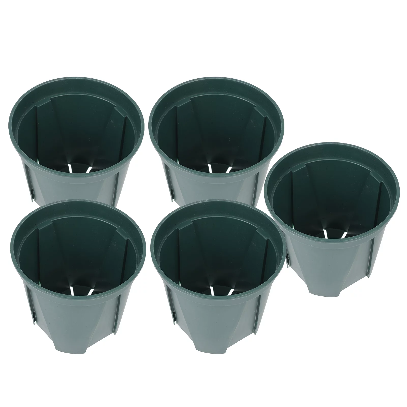 5pcs Plastic Flower Planter Round Root Control Flowerpot Plant Pots Gardening Pots