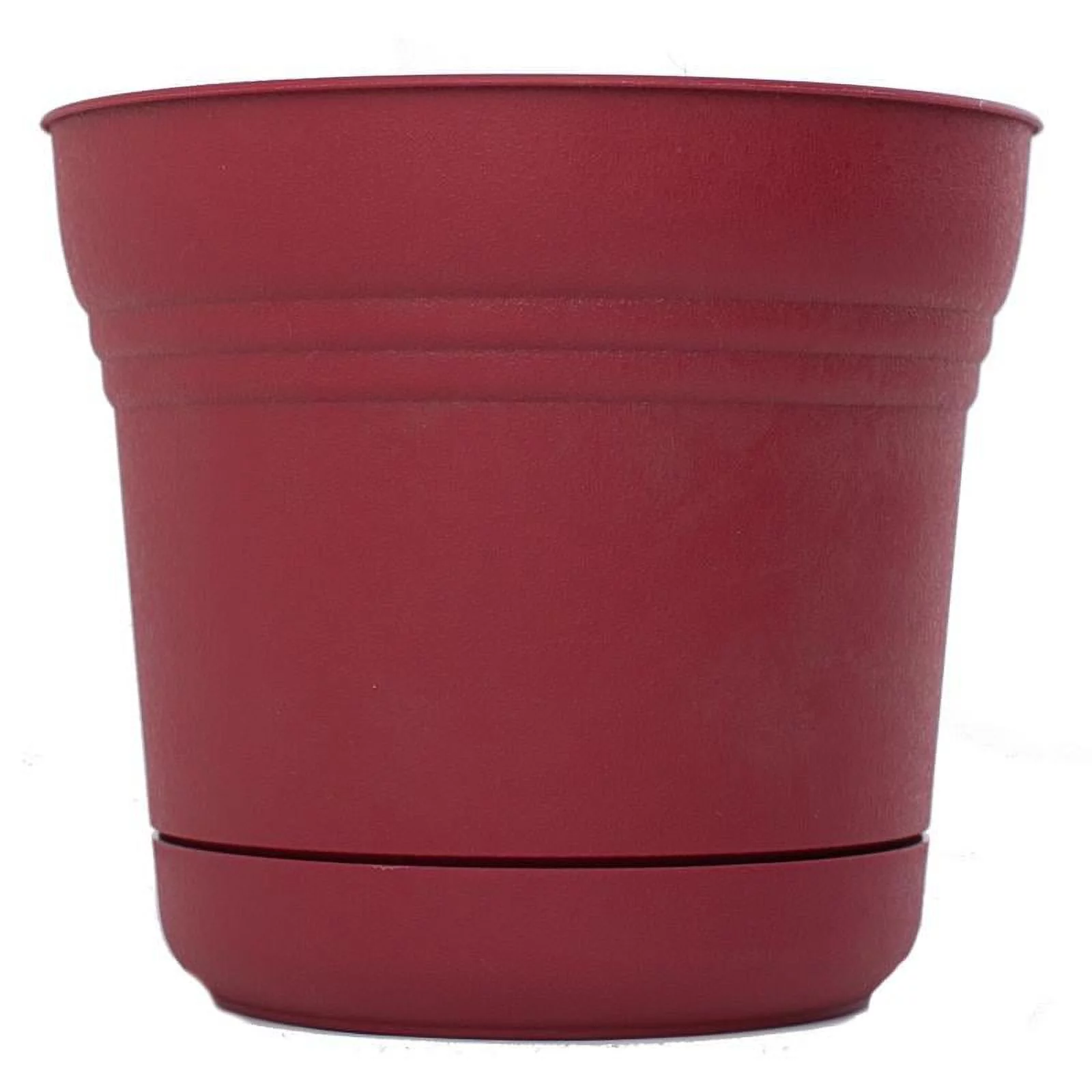 2 PC Bloem Saturn 6.5 in. H X 7.25 in. W X 7 in. D Plastic Planter Burnt Red