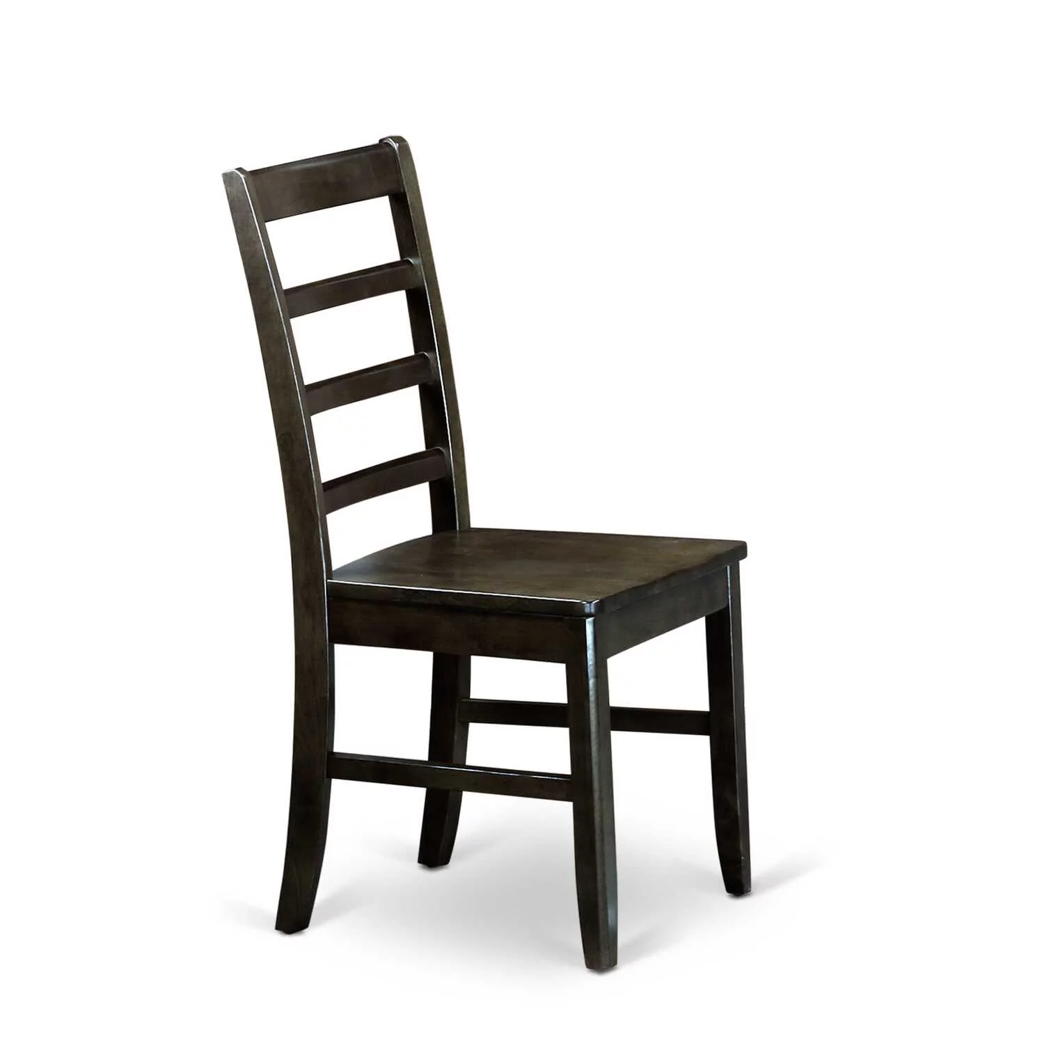 East West Furniture 5-Piece Kitchen Table Set Contains a Dinning Table and 4 Wooden Chairs with Ladder Back - Black Finish