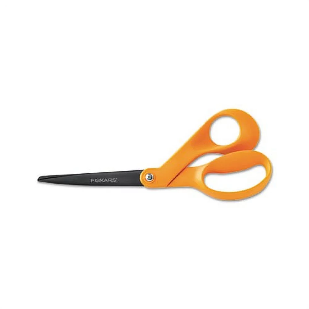 Our Finest Scissors 8" Long, 3.1" Cut Length, Orange Offset Handle