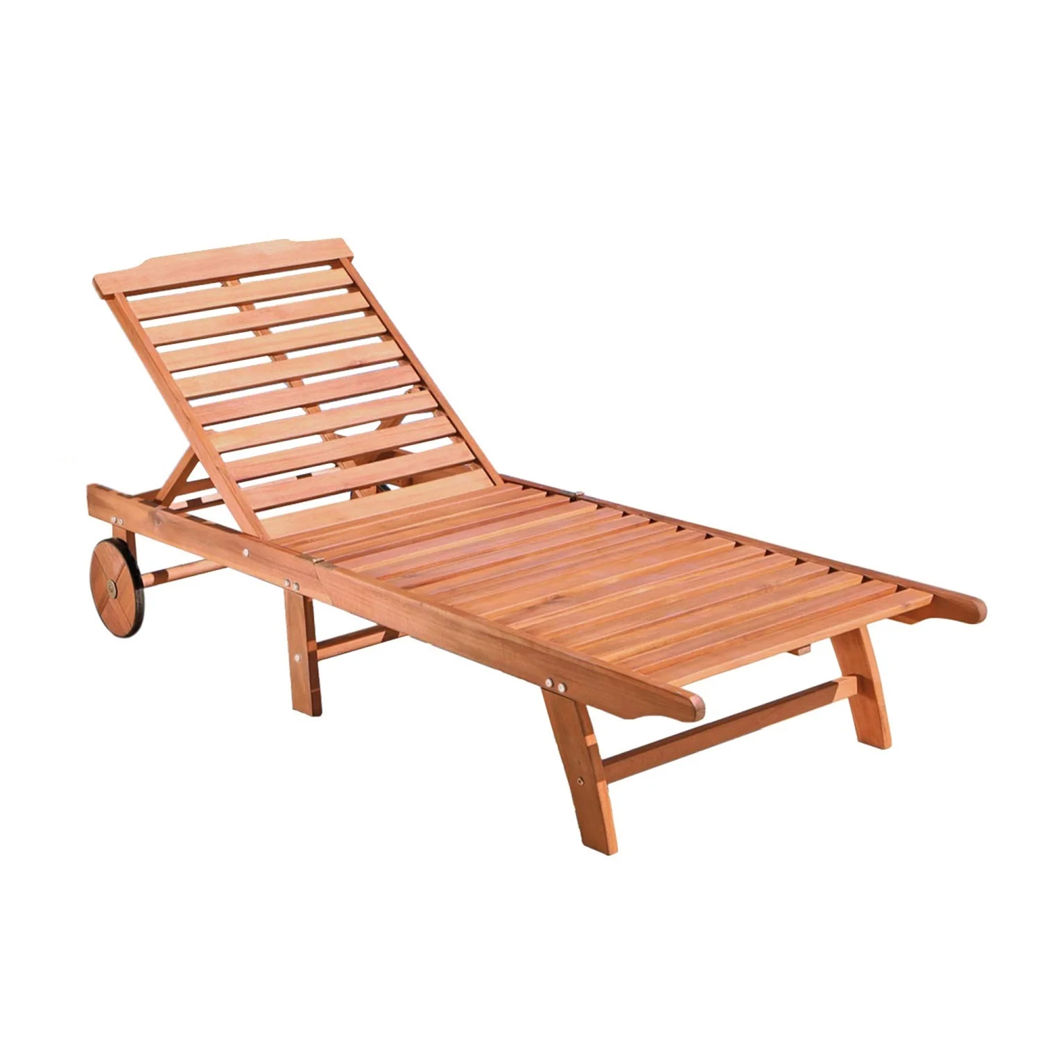 TQJKLFDY Smyrna Poolside Wood Folding Sunbathing Chaise Lounge
