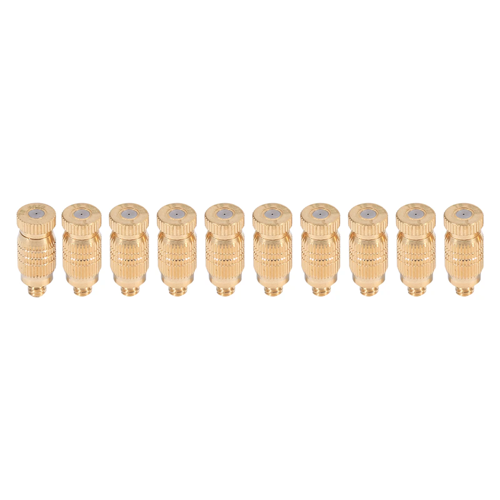 Blantye 10Pcs Threaded Brass Fog Mist Nozzles Misting Fogging Spray Sprinkler Head