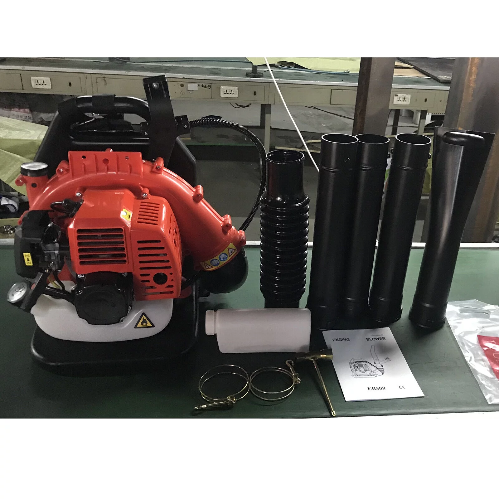 42.7cc 2 Stroke Commercial Gas Powered Grass Lawn Blower Backpack Leaf Blowing Machine