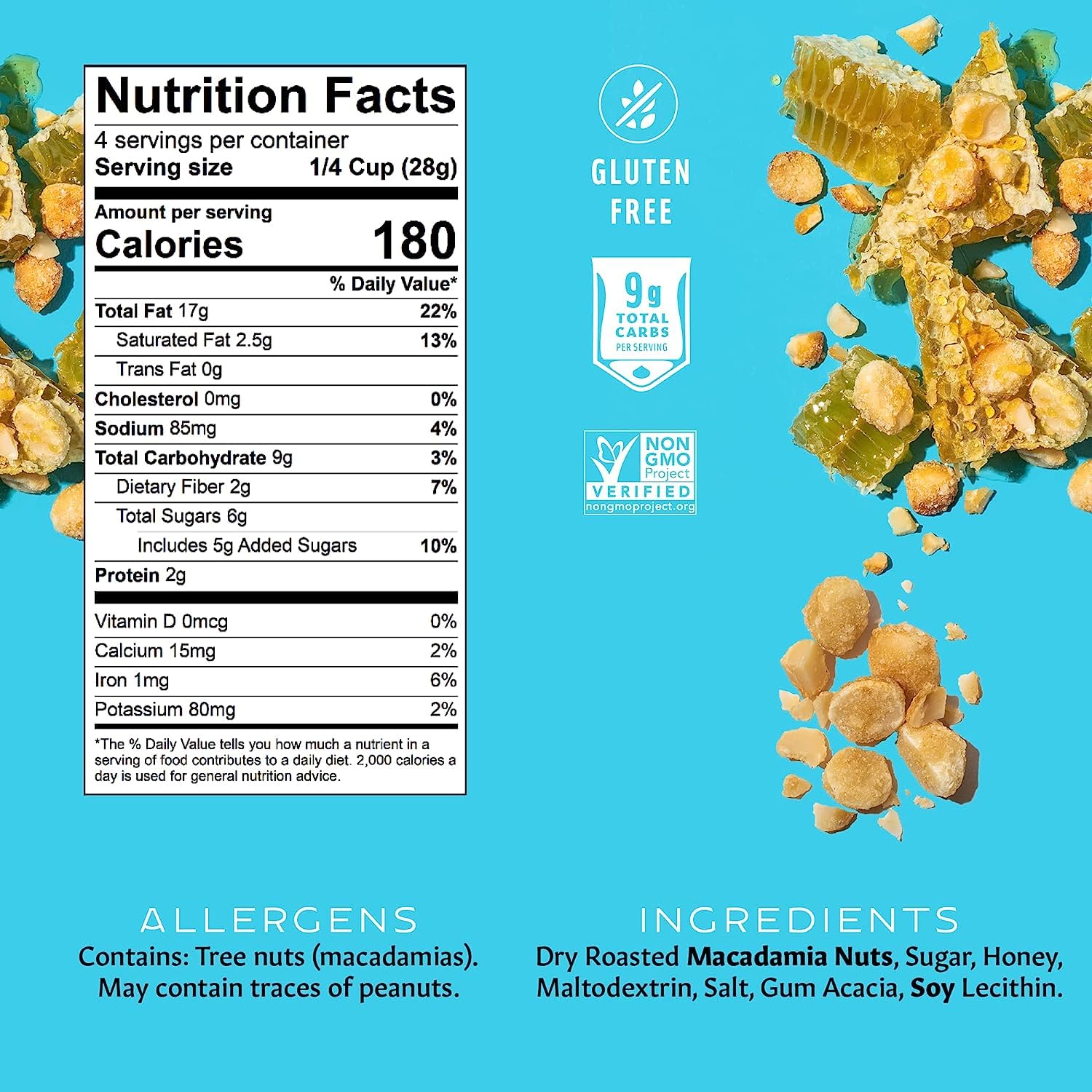 Premium Hawaiian Roasted Macadamia Nuts, Multi, 8 Oz