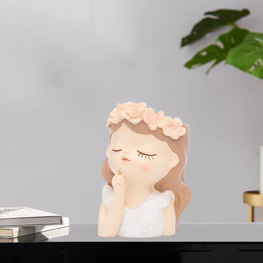 Small Resin Succulent Pots Plant Office Decorations x11cm