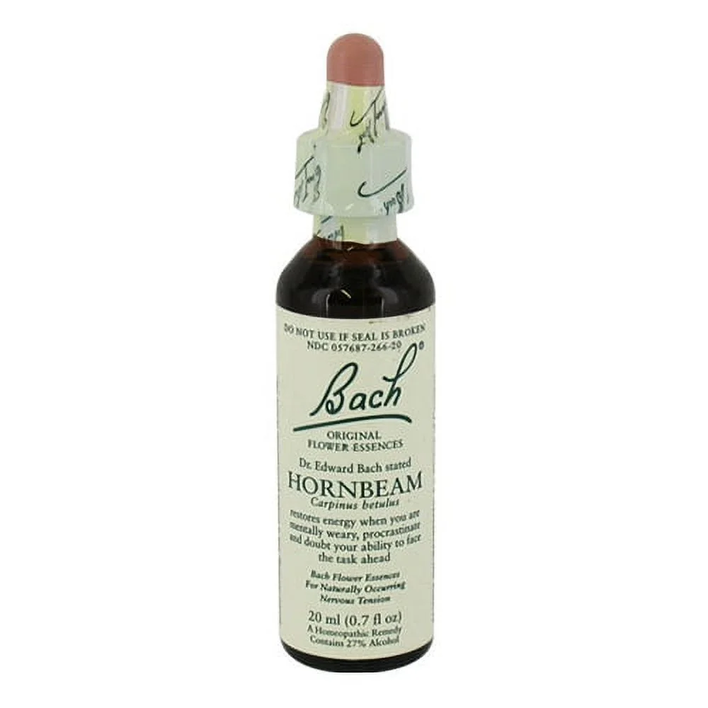 Bach Original Flower Essences For Nervous Tension, Hornbeam 0.7 Oz, 2 Pack