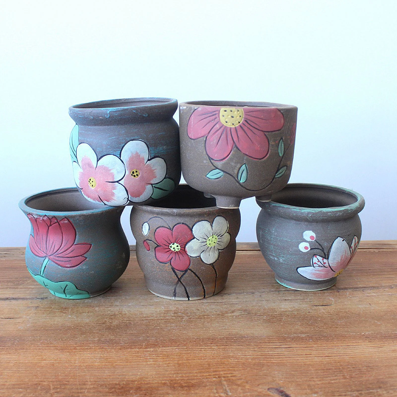 Hand-painted Coarse Pottery Succulent Flower Pot