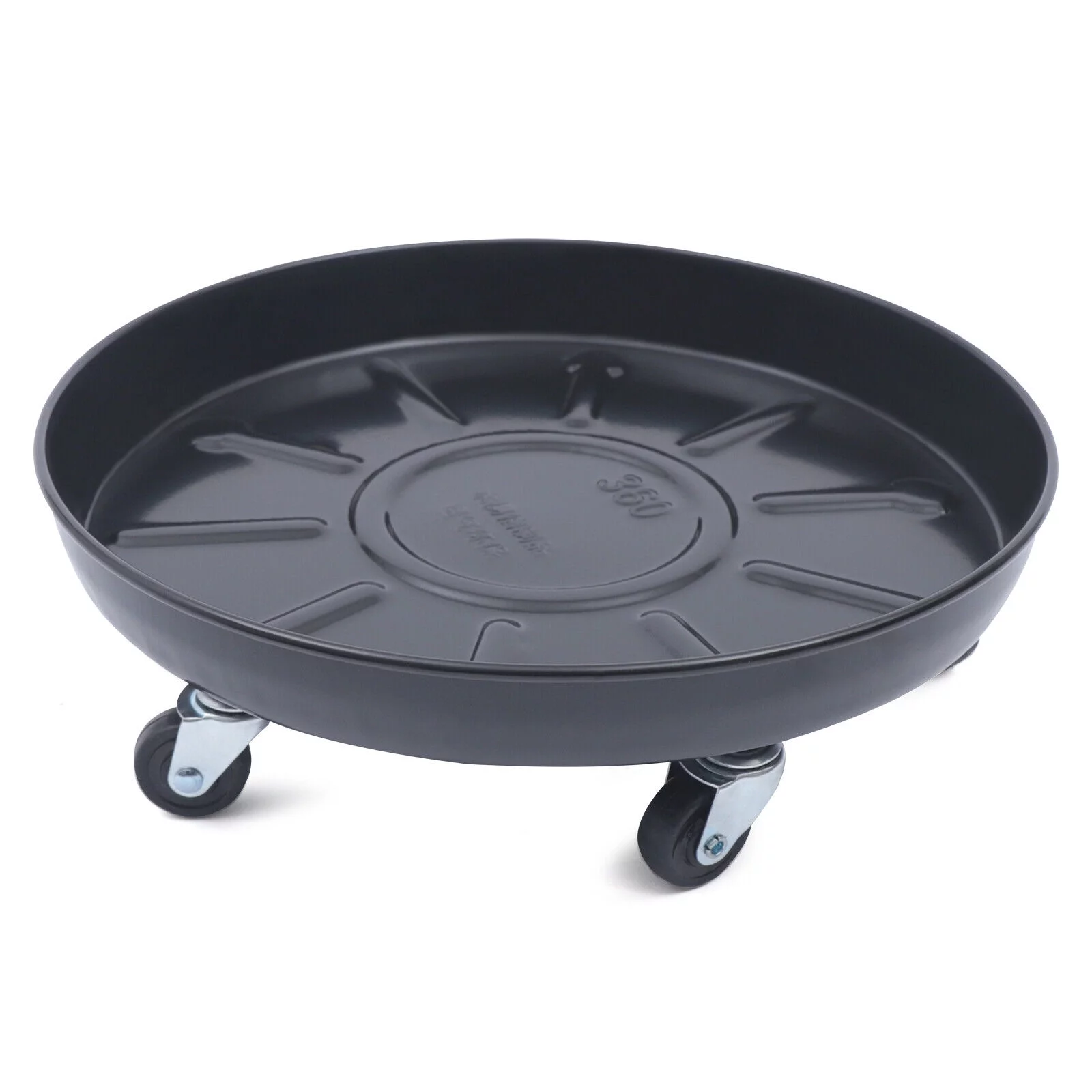Miumaeov 3Pcs Flower Pot Tray Heavy Duty Plant Dolly Planter Mover Stand Round Plate with Wheels