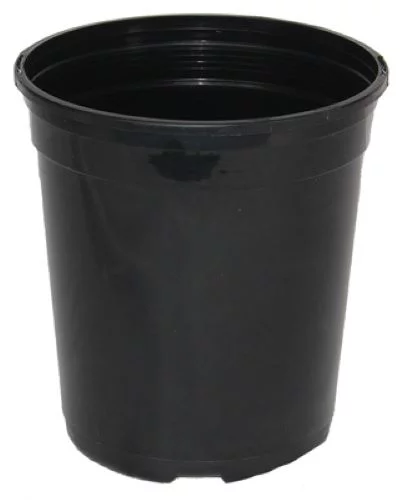 HC Companies NER005G0G18 #5 3.76 Gallon Black Plastic Nursery Grower Planter Pots - Quantity of 90