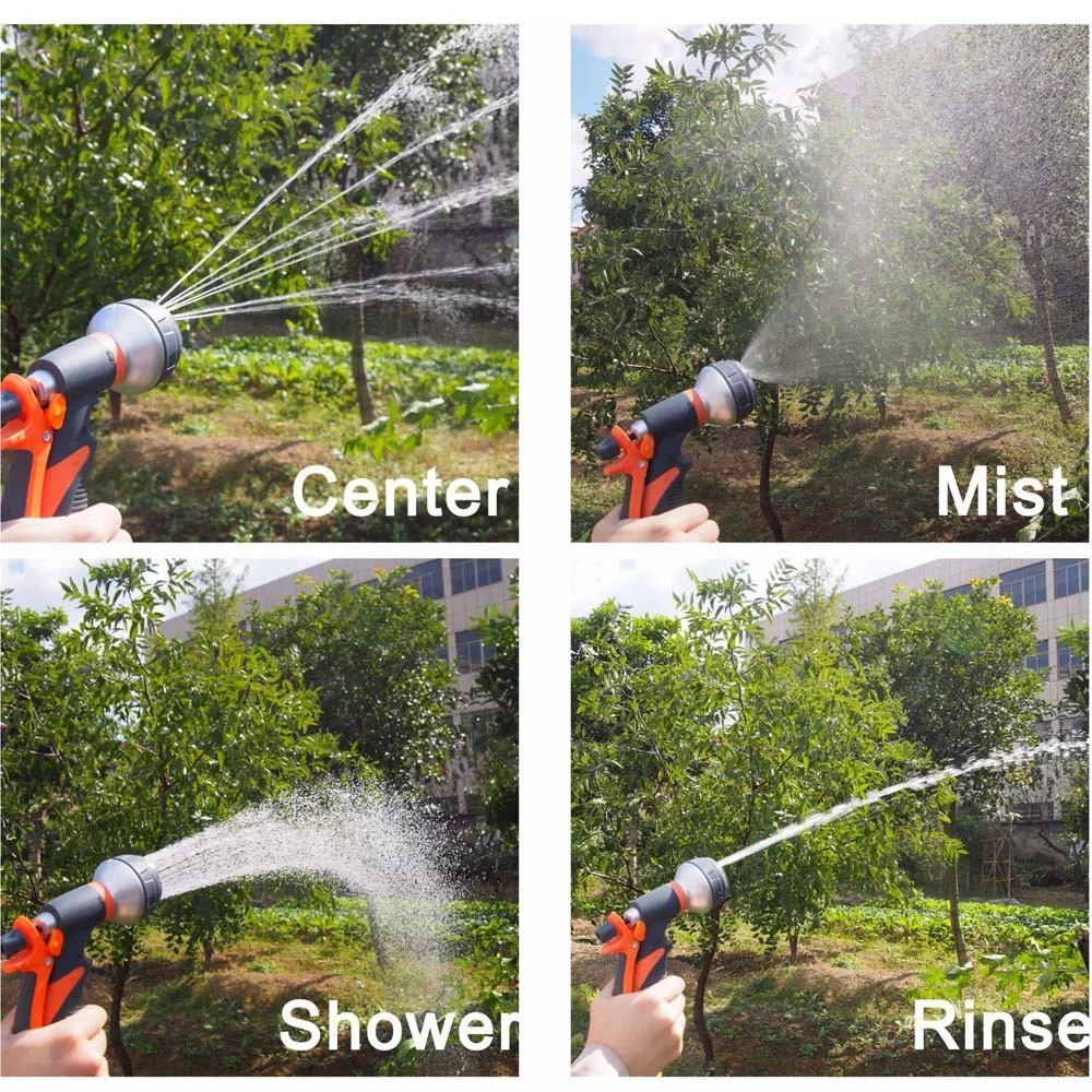 Irrigation System 8Patterns Water Nozzle Head Hose Sprayer Garden Spray Auto Car Washing home *6PCS