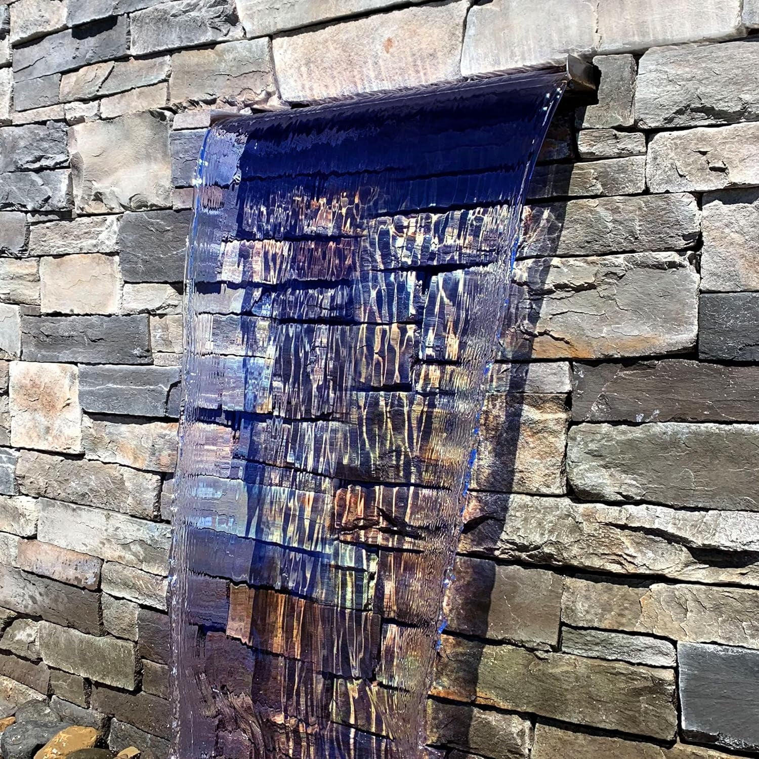 Pondmaster LED Lighted Spillway 03755 Blue