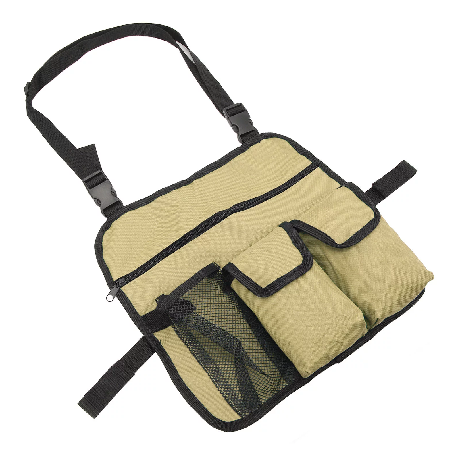 Nimomo Beach Chair Armrest Bag Camping Chairs Armrest Bag 600D Oxford Cloth Multifunctional Outdoor Chair Organizer for Camping(Khaki)