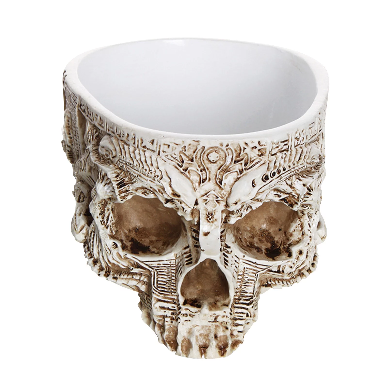 grass container pot resin head planter flower creative gothic patio lawn & garden