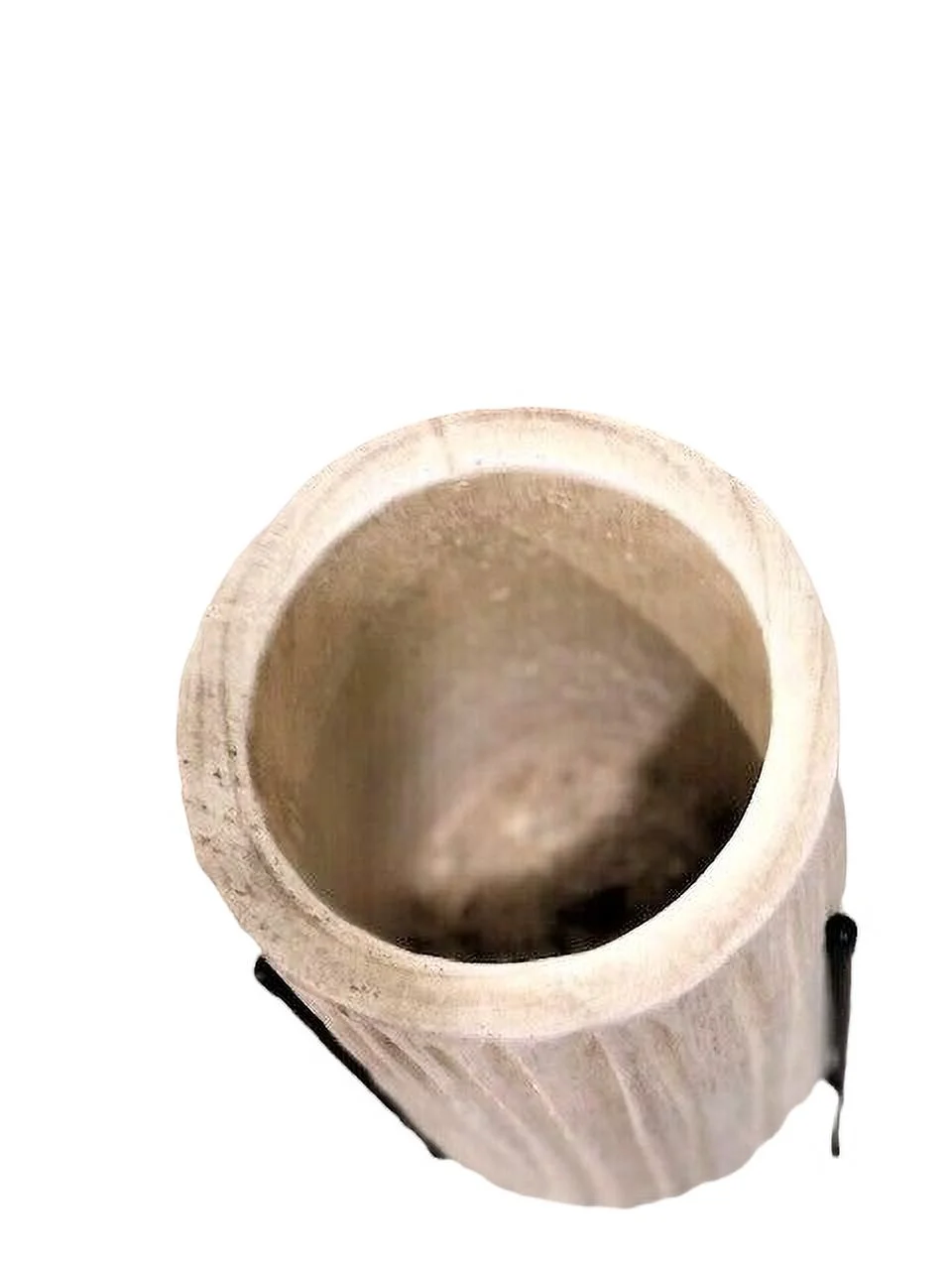 Wooden Planter Flower Cactus Plant Pot Rustic Planter Wood Metal Stand 12 1/2